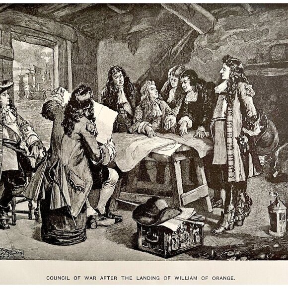 William Of Orange War Council Dutch Prince Typogravure Victorian 1894 DWS4 - Picture 1 of 2